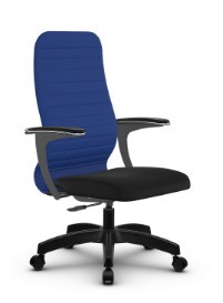 Кресло компьютерное SU-CU160-10P PL синий/черный в Краснодаре