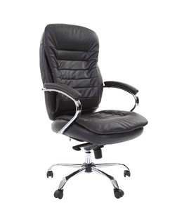Кресло компьютерное CHAIRMAN 795 кожа, цвет черный в Армавире
