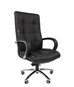 Офисное кресло CHAIRMAN 424 Кожа черная в Краснодаре