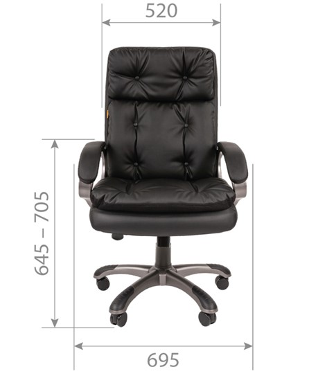 Офисное кресло CHAIRMAN 442 Экокожа черная в Сочи - изображение 4