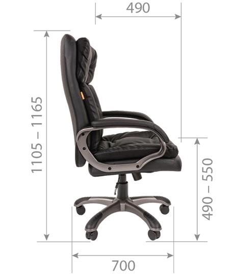 Офисное кресло CHAIRMAN 442 Экокожа черная в Сочи - изображение 5