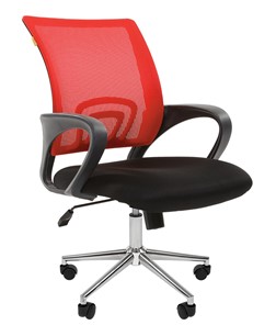 Компьютерное кресло CHAIRMAN 696 CHROME Сетка TW-69 (красный) в Краснодаре