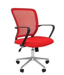 Кресло офисное CHAIRMAN 698 CHROME new Сетка TW-69 (красный) в Сочи