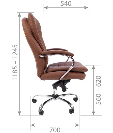 Офисное кресло CHAIRMAN 795 кожа, цвет белый в Сочи - изображение 3
