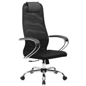 Офисный стул BRABIX PREMIUM "Ultimate EX-800" хром, плотная двойная сетка Х2, черное, 532911 в Краснодаре
