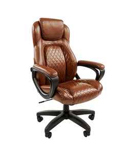 Кресло CHAIRMAN 432, экокожа, цвет коричневый в Армавире