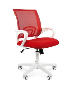 Офисное кресло CHAIRMAN 696 white, ткань, цвет красный в Армавире