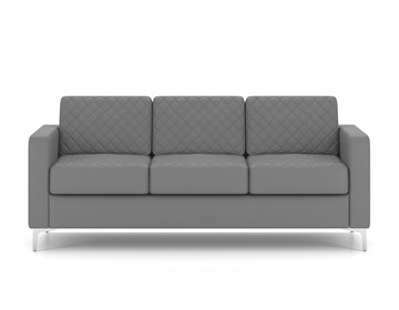 Прямой диван Актив трехместный, серый в Армавире