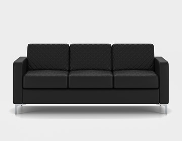 Прямой диван Актив трехместный, черный в Армавире