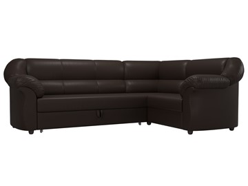 Угловой диван для гостиной Карнелла, Коричневый (экокожа) в Сочи