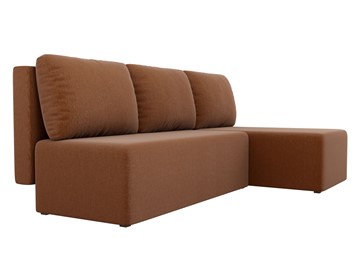 Угловой диван с оттоманкой Поло, Коричневый (рогожка) в Краснодаре - предосмотр 2