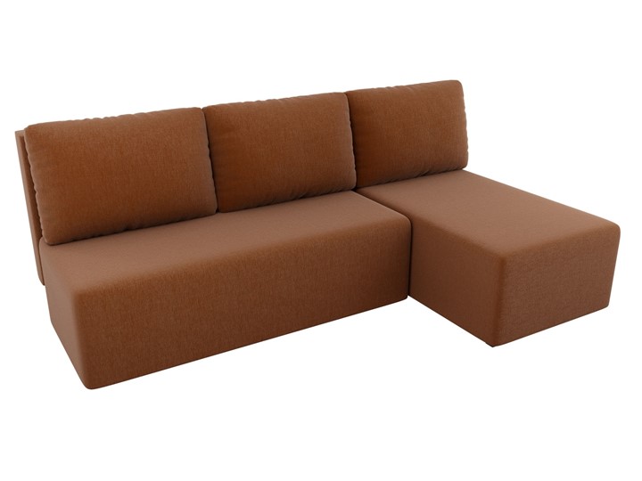Угловой диван с оттоманкой Поло, Коричневый (рогожка) в Краснодаре - изображение 3
