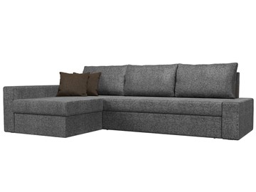 Угловой диван для гостиной Версаль, Серый/Коричневый (рогожка) в Краснодаре