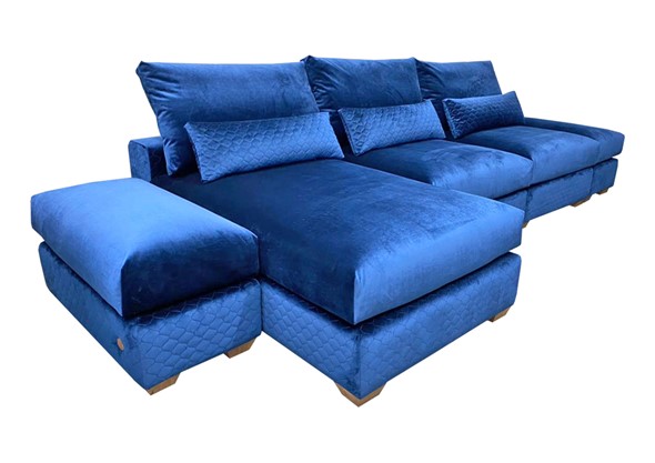 Угловой диван V-10-M ДУ (ПУФ2+Д4+ПС+ПС+ПУФ2), Memory foam в Армавире - изображение