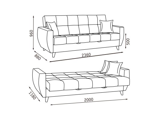 Прямой диван Бетти  2 БД в Армавире - изображение 22