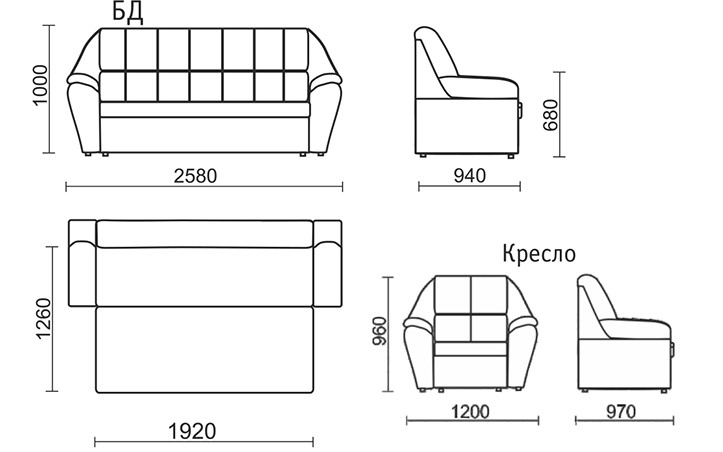 Прямой диван Блистер БД в Новороссийске - изображение 7