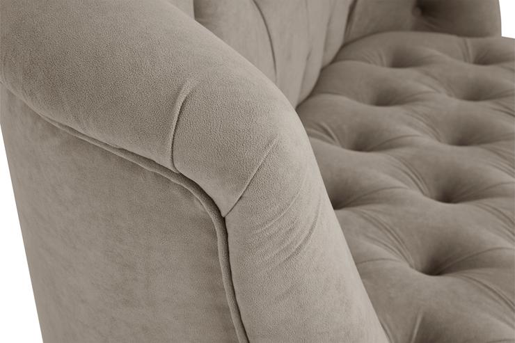Прямой диван Бриджит бежевый ножки коричневые в Сочи - изображение 16