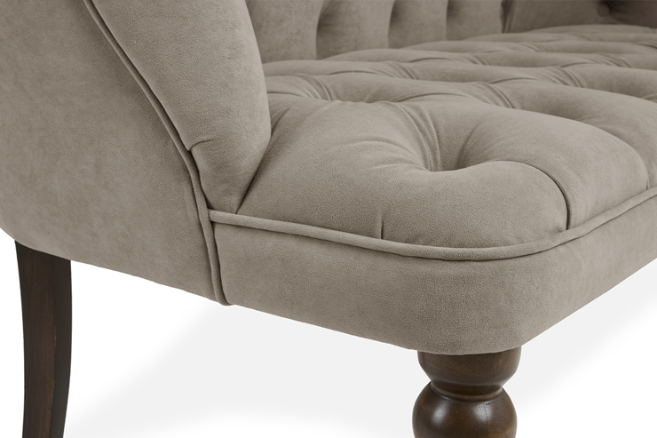 Прямой диван Бриджит бежевый ножки коричневые в Сочи - изображение 4