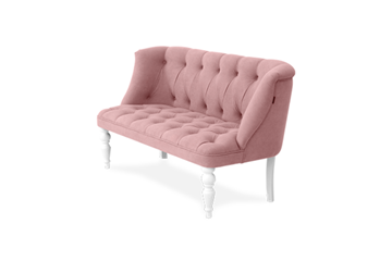 Прямой диван Бриджит розовый ножки белые в Сочи