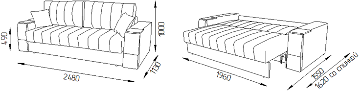 Прямой диван Камелот 4 (НПБ) в Краснодаре - изображение 6