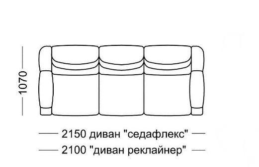 Диван прямой Мишель Элита 50 М, седафлекс в Новороссийске - изображение 7