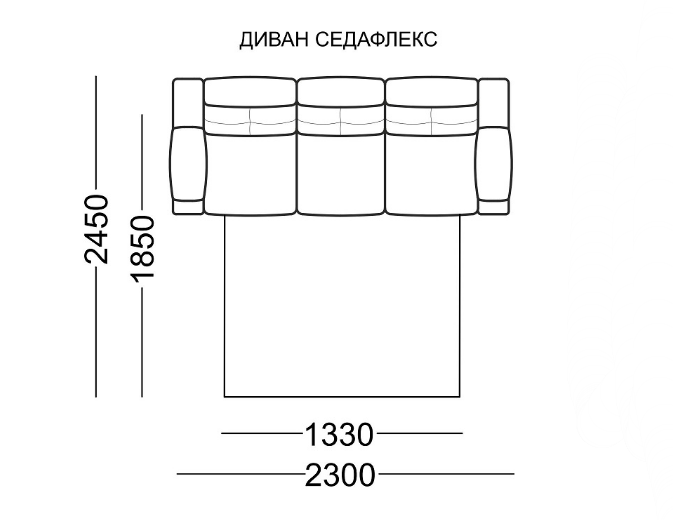 Прямой диван Рокфорд БД, седафлекс в Новороссийске - изображение 7
