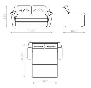 Прямой диван Вега 2 МД в Армавире - предосмотр 5