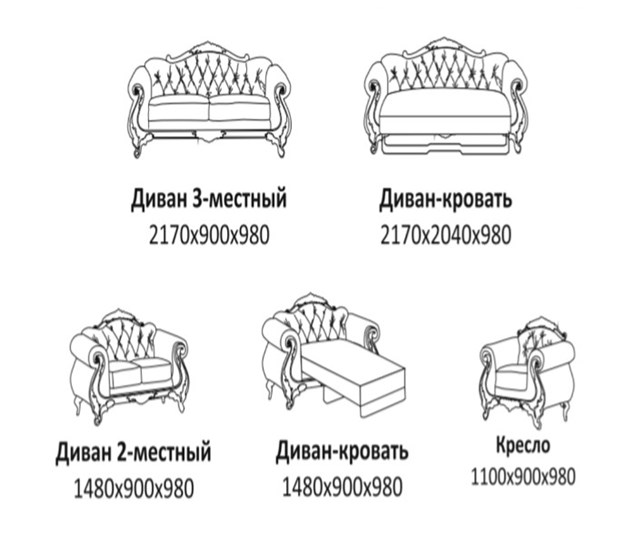 Малый диван Лувр X, ДМ2 в Краснодаре - изображение 2