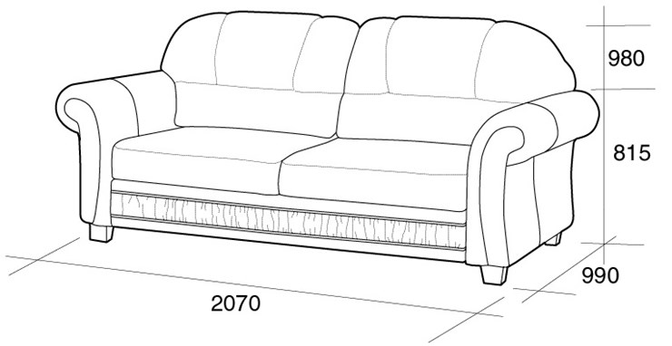 Прямой диван София 3Т в Краснодаре - изображение 4