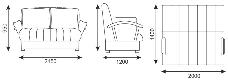 Прямой диван Челси 2 БД (НПБ) в Сочи - изображение 15