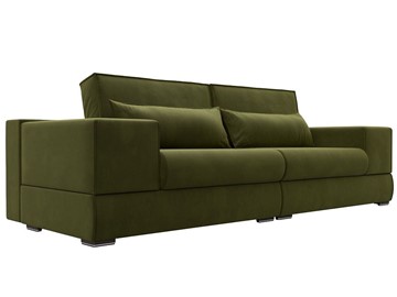 Прямой диван Лига-037, Зеленый (Микровельвет) в Краснодаре