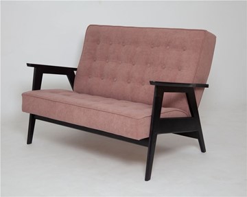 Прямой диван Ретро, двухместный (венге / RS 12 - розовый) в Армавире