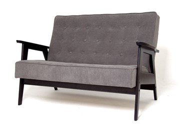 Прямой диван Ретро, двухместный (венге / RS 15 - темно-серый) в Армавире
