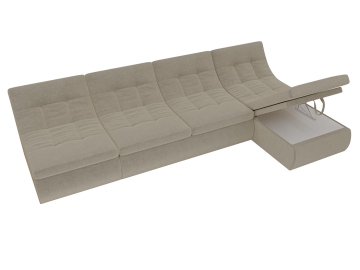 Модульный угловой диван Холидей, Бежевый (микровельвет) в Краснодаре - изображение 7