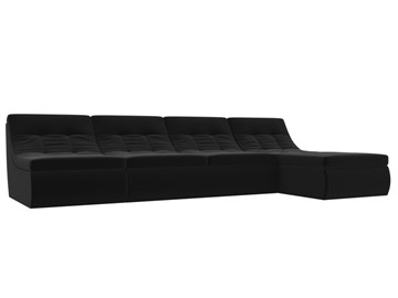 Большой модульный диван Холидей, Черный (микровельвет) в Краснодаре