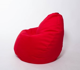 Кресло-мешок Груша большое, велюр однотон, красное в Армавире - предосмотр 1