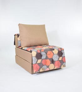 Бескаркасное кресло-кровать Харви, песочный-геометрия браун в Армавире