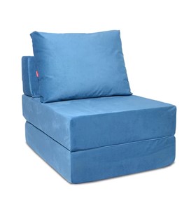 Кресло бескаркасное Окта, велюр синий в Армавире