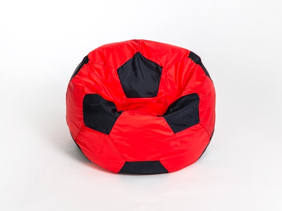 Кресло-мешок Мяч большой, красно-черный в Краснодаре - изображение