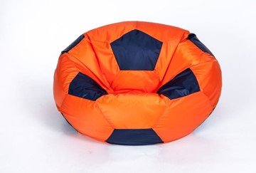 Кресло-мешок Мяч большой, оранжево-черный в Краснодаре