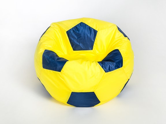 Кресло-мешок Мяч малый, желто-синий в Краснодаре - изображение