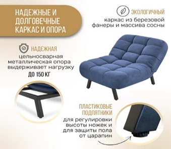 Раскладное кресло Абри опора металл (синий) в Новороссийске - предосмотр 10