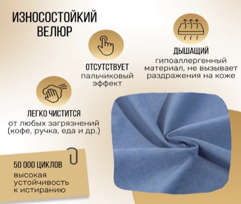 Раскладное кресло Абри опора металл (синий) в Новороссийске - изображение 9