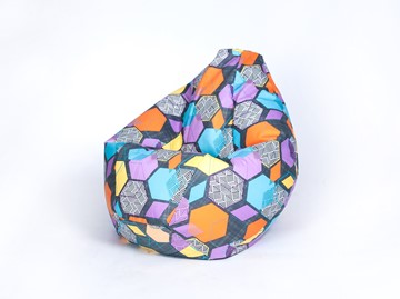 Кресло-мешок Груша малое, велюр принт, геометрия в Краснодаре