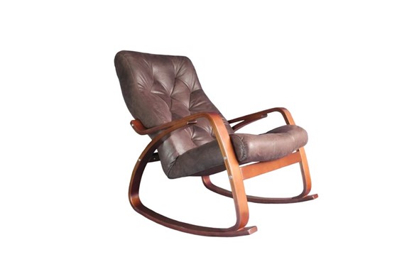 Кресло-качалка Гранд, замша шоколад в Новороссийске - изображение