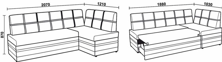 Кухонный диван НЕО КМ-06 ДУ с механизмом в Краснодаре - изображение 5