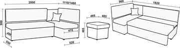 Кухонный диван Нео КМ 3 с механизмом 2000*1110 в Армавире - предосмотр 20