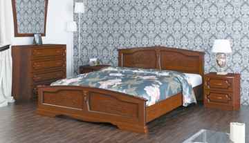 Кровать 2-спальная Елена (Орех) 180х200 в Новороссийске