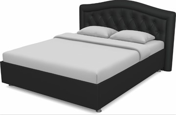 Полуторная кровать Луиза 1400 с основанием (Nitro Black) в Краснодаре