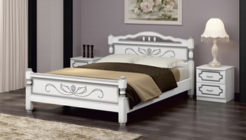 Кровать в спальню Карина-5 (Белый Жемчуг) 160х200 в Краснодаре